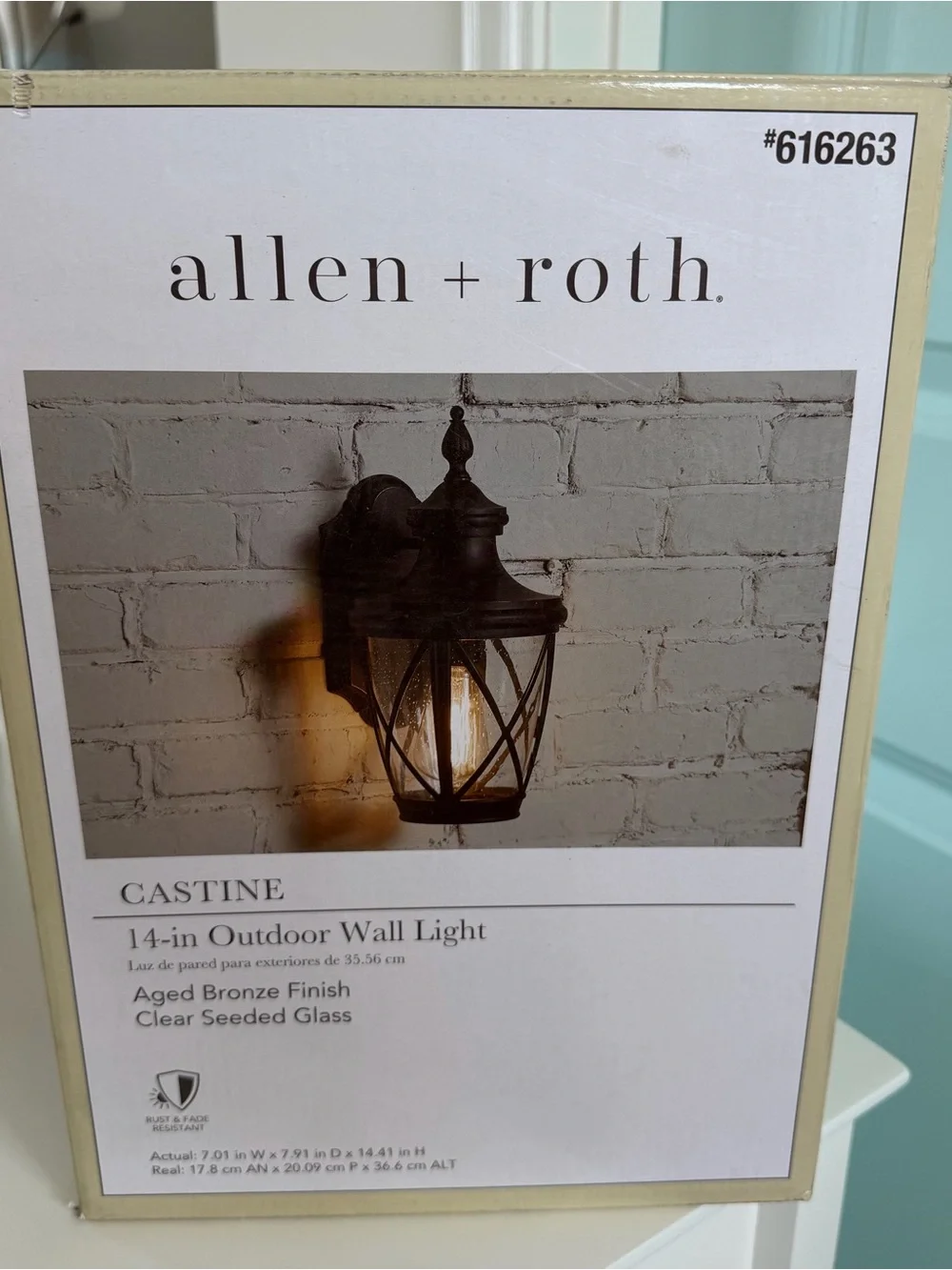 New Allen + Roth castine oil rubbed bronze Outdoor Wall Lantern